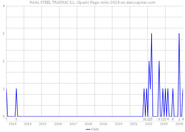 RAAL STEEL TRADING S.L. (Spain) Page visits 2024 