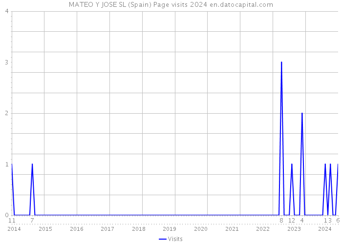 MATEO Y JOSE SL (Spain) Page visits 2024 