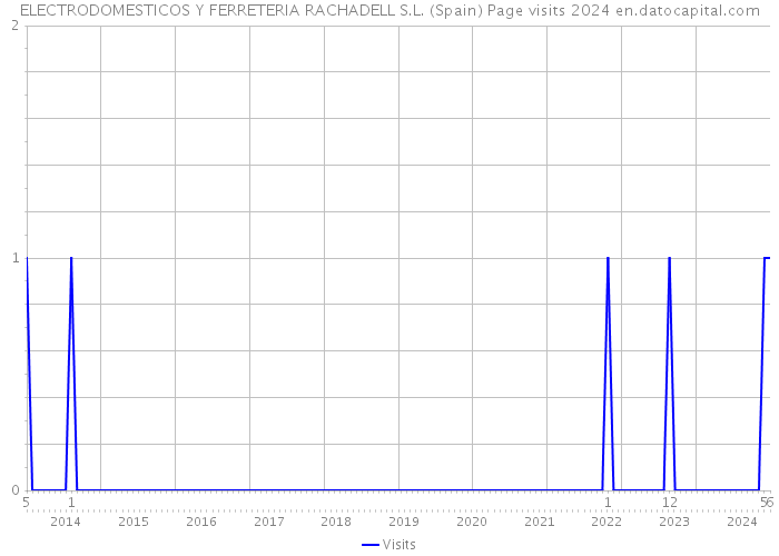 ELECTRODOMESTICOS Y FERRETERIA RACHADELL S.L. (Spain) Page visits 2024 