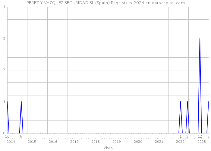 PEREZ Y VAZQUEZ SEGURIDAD SL (Spain) Page visits 2024 