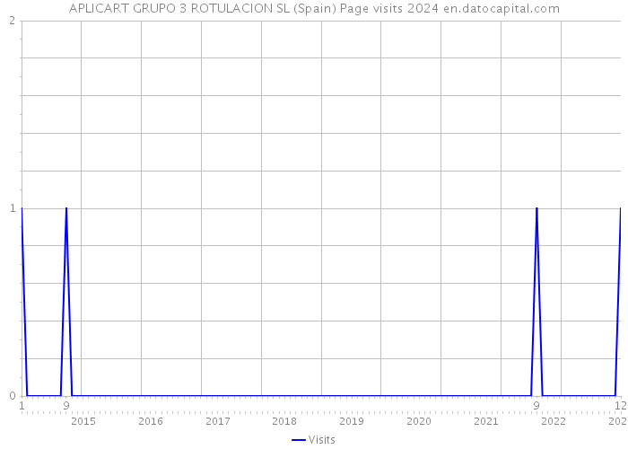 APLICART GRUPO 3 ROTULACION SL (Spain) Page visits 2024 