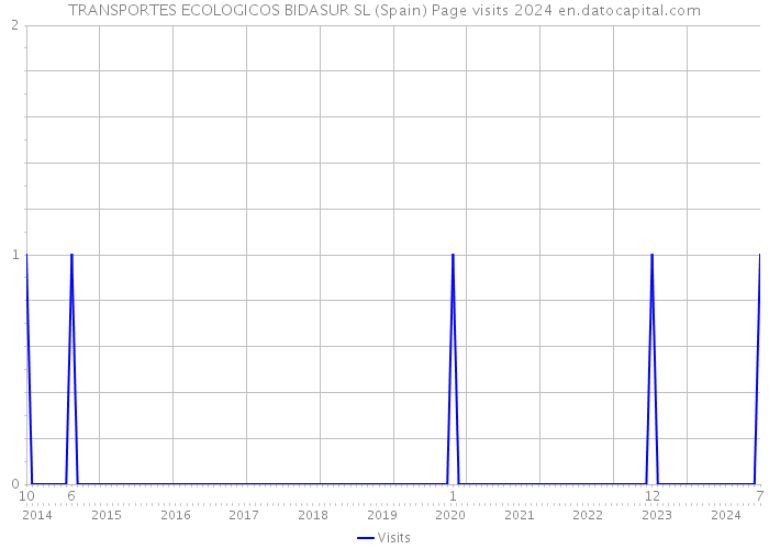 TRANSPORTES ECOLOGICOS BIDASUR SL (Spain) Page visits 2024 