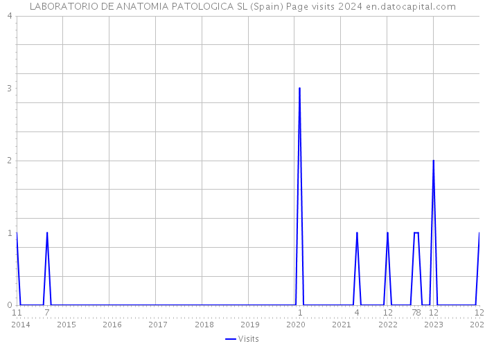 LABORATORIO DE ANATOMIA PATOLOGICA SL (Spain) Page visits 2024 