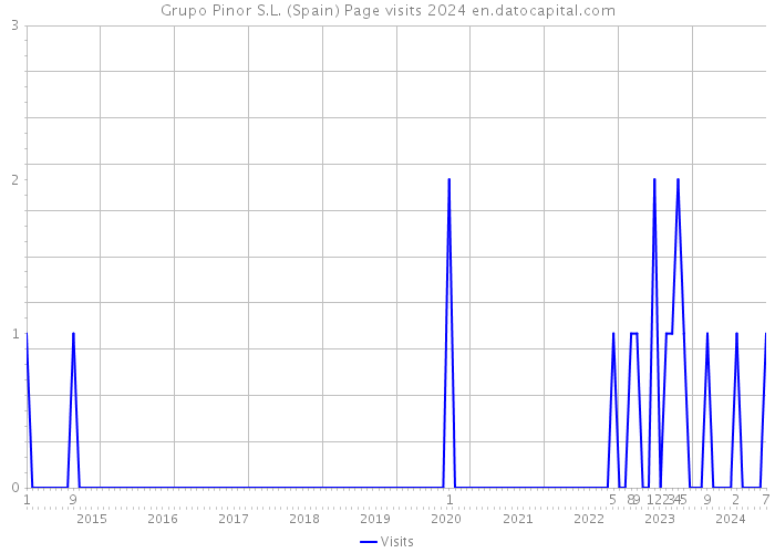 Grupo Pinor S.L. (Spain) Page visits 2024 