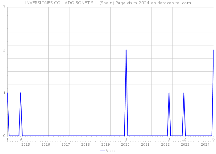 INVERSIONES COLLADO BONET S.L. (Spain) Page visits 2024 