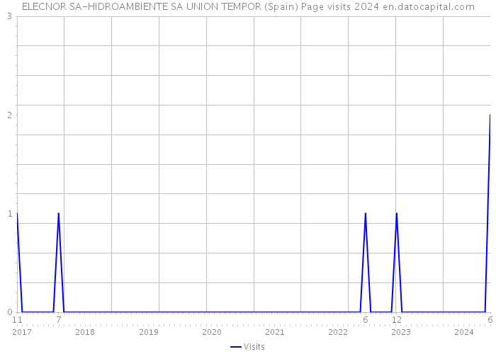 ELECNOR SA-HIDROAMBIENTE SA UNION TEMPOR (Spain) Page visits 2024 