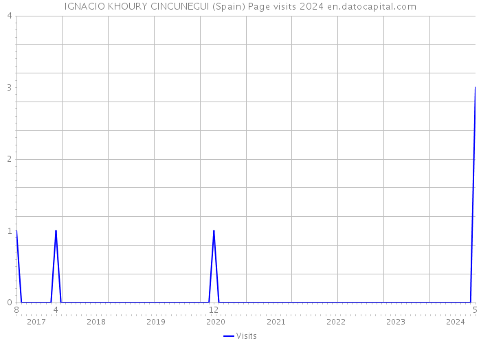 IGNACIO KHOURY CINCUNEGUI (Spain) Page visits 2024 