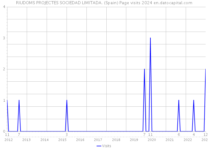 RIUDOMS PROJECTES SOCIEDAD LIMITADA. (Spain) Page visits 2024 