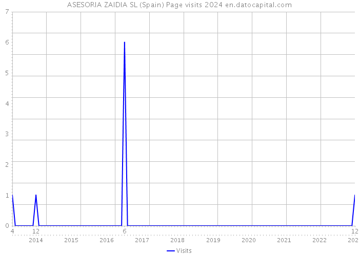 ASESORIA ZAIDIA SL (Spain) Page visits 2024 