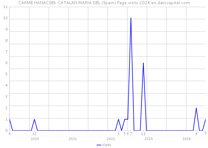CARME HANACSEK CATALAN MARIA DEL (Spain) Page visits 2024 
