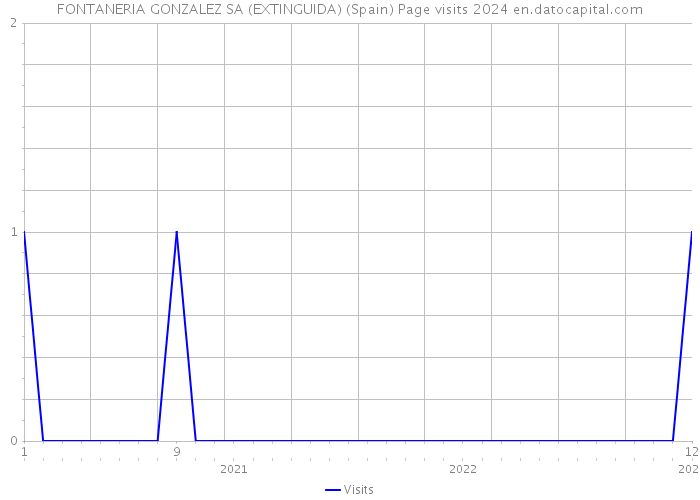 FONTANERIA GONZALEZ SA (EXTINGUIDA) (Spain) Page visits 2024 