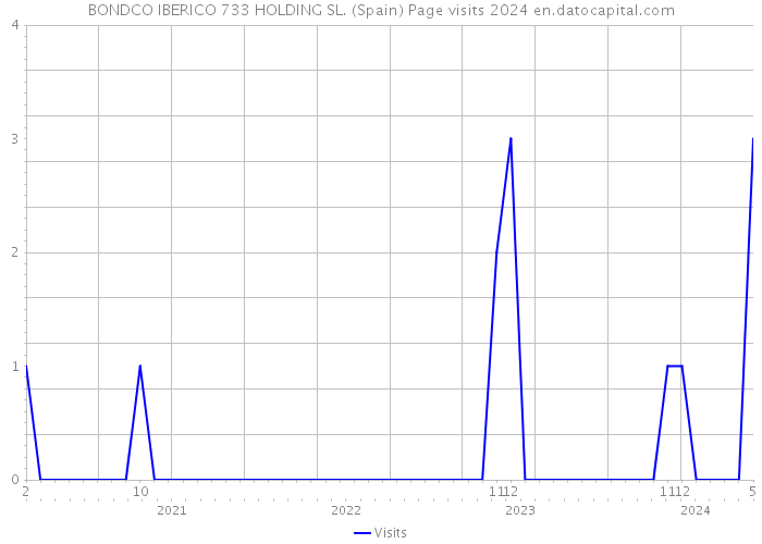 BONDCO IBERICO 733 HOLDING SL. (Spain) Page visits 2024 