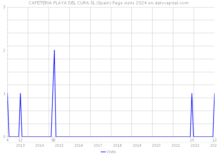 CAFETERIA PLAYA DEL CURA SL (Spain) Page visits 2024 