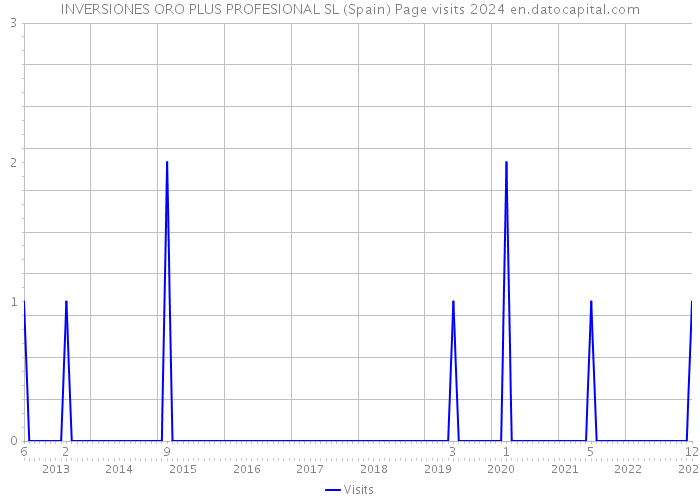 INVERSIONES ORO PLUS PROFESIONAL SL (Spain) Page visits 2024 