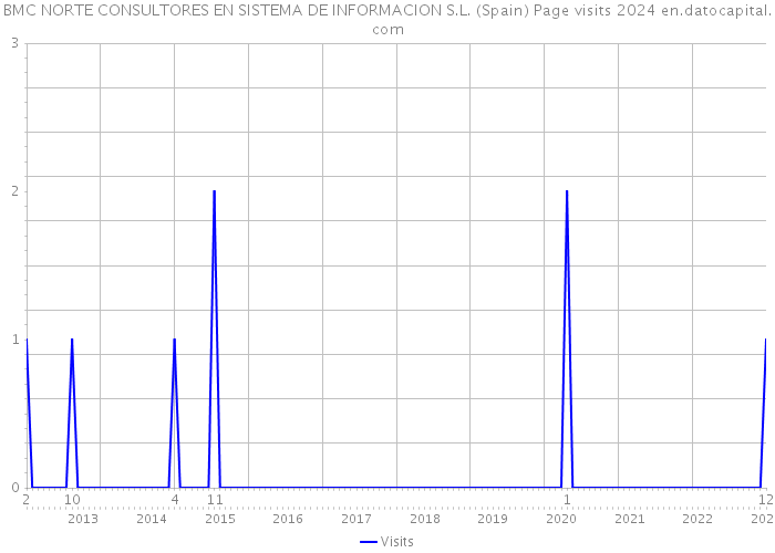 BMC NORTE CONSULTORES EN SISTEMA DE INFORMACION S.L. (Spain) Page visits 2024 