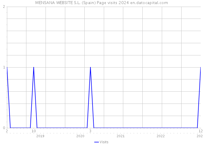 MENSANA WEBSITE S.L. (Spain) Page visits 2024 