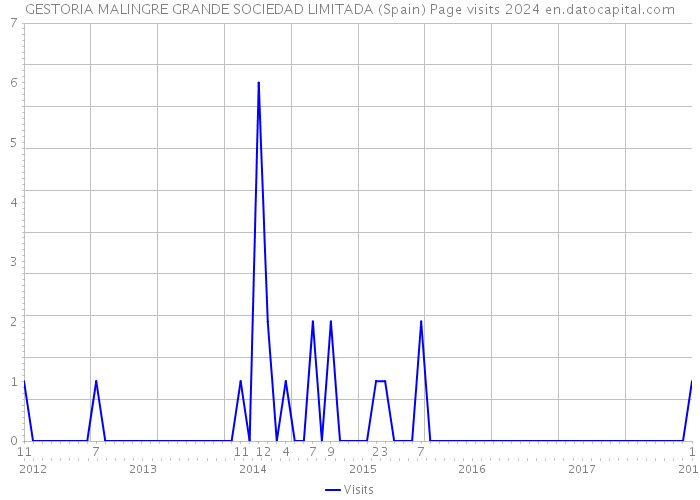 GESTORIA MALINGRE GRANDE SOCIEDAD LIMITADA (Spain) Page visits 2024 