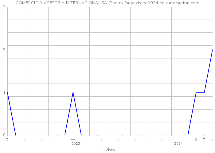 COMERCIO Y ASESORIA INTERNACIONAL SA (Spain) Page visits 2024 