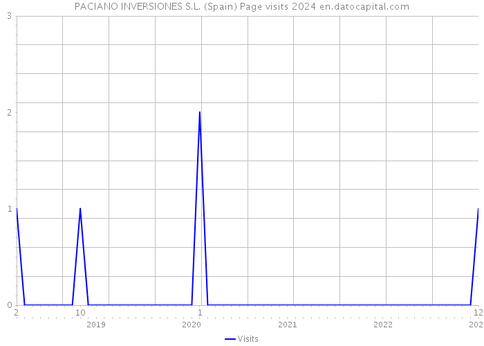 PACIANO INVERSIONES S.L. (Spain) Page visits 2024 