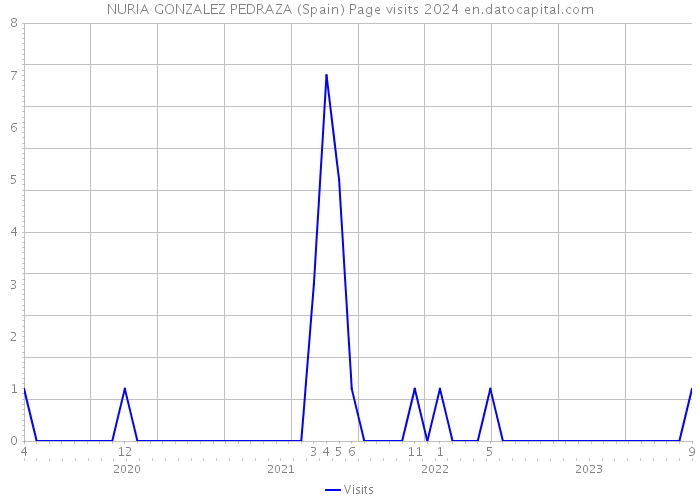 NURIA GONZALEZ PEDRAZA (Spain) Page visits 2024 
