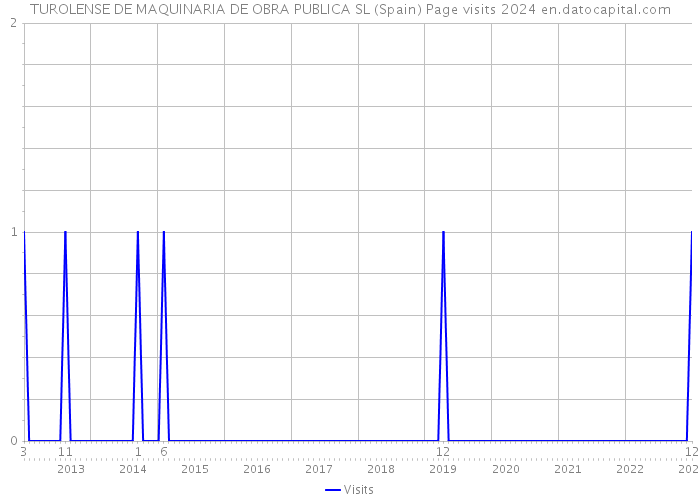 TUROLENSE DE MAQUINARIA DE OBRA PUBLICA SL (Spain) Page visits 2024 