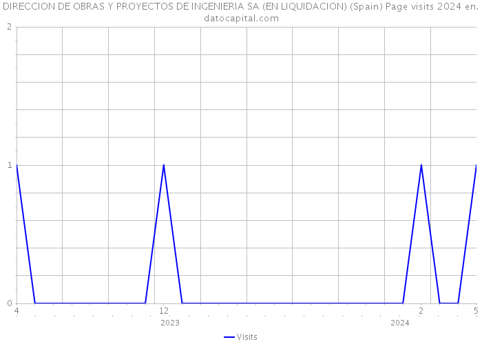 DIRECCION DE OBRAS Y PROYECTOS DE INGENIERIA SA (EN LIQUIDACION) (Spain) Page visits 2024 
