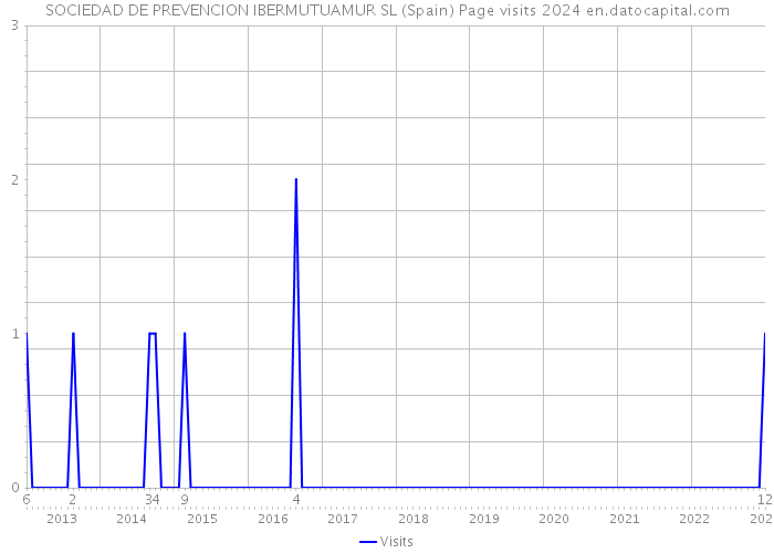 SOCIEDAD DE PREVENCION IBERMUTUAMUR SL (Spain) Page visits 2024 