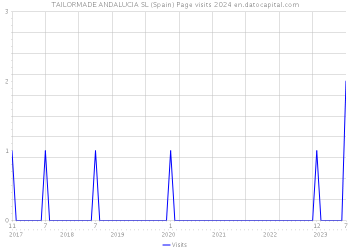 TAILORMADE ANDALUCIA SL (Spain) Page visits 2024 