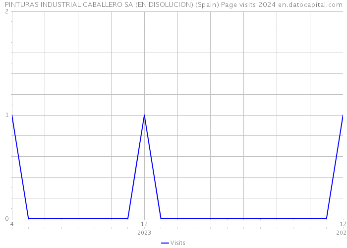 PINTURAS INDUSTRIAL CABALLERO SA (EN DISOLUCION) (Spain) Page visits 2024 