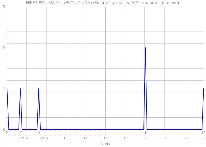 HIPER ESPUMA S.L. (EXTINGUIDA) (Spain) Page visits 2024 