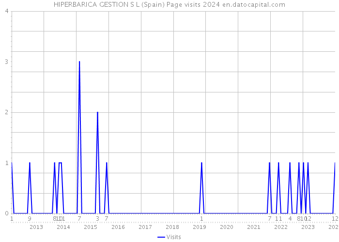 HIPERBARICA GESTION S L (Spain) Page visits 2024 