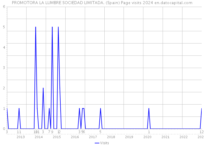 PROMOTORA LA LUMBRE SOCIEDAD LIMITADA. (Spain) Page visits 2024 