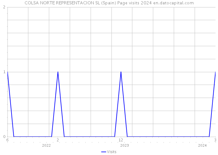 COLSA NORTE REPRESENTACION SL (Spain) Page visits 2024 