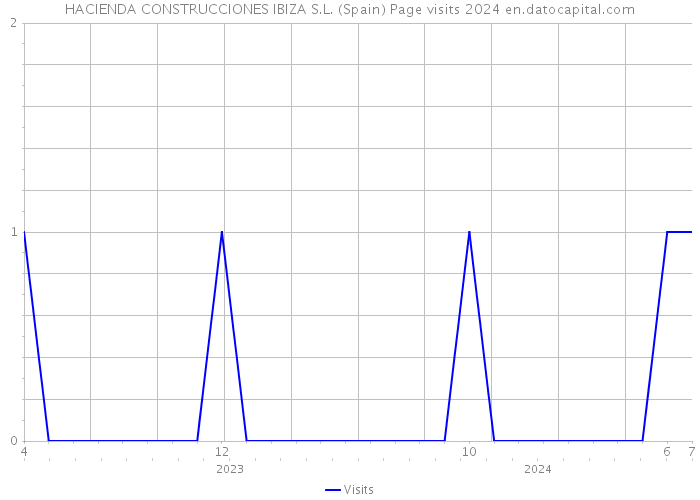 HACIENDA CONSTRUCCIONES IBIZA S.L. (Spain) Page visits 2024 
