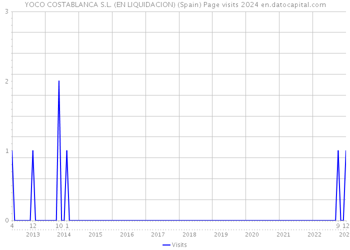 YOCO COSTABLANCA S.L. (EN LIQUIDACION) (Spain) Page visits 2024 