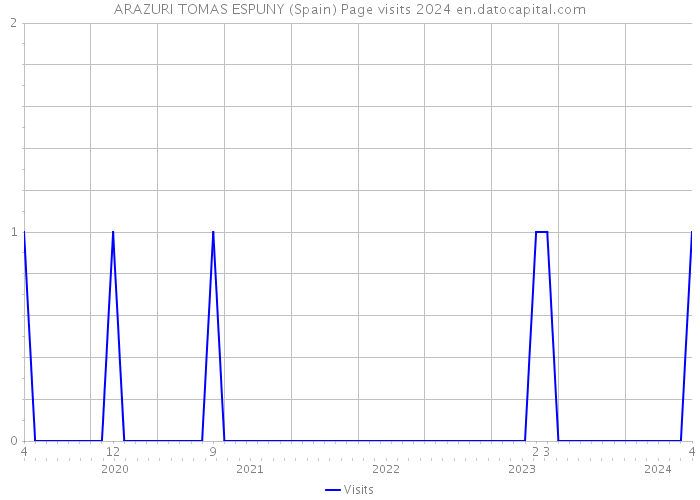 ARAZURI TOMAS ESPUNY (Spain) Page visits 2024 