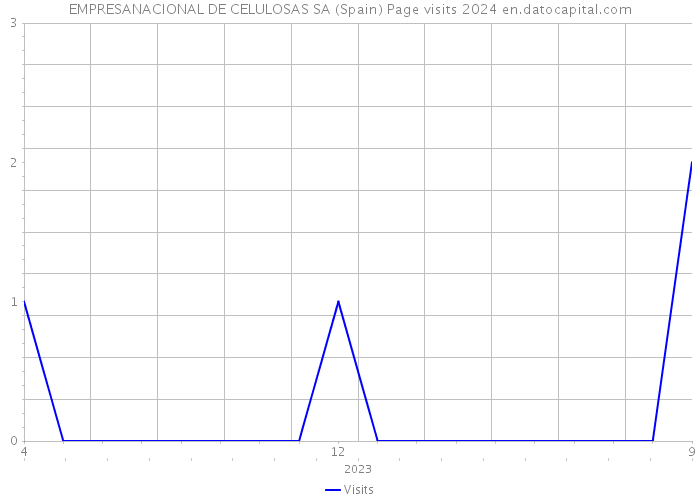 EMPRESANACIONAL DE CELULOSAS SA (Spain) Page visits 2024 
