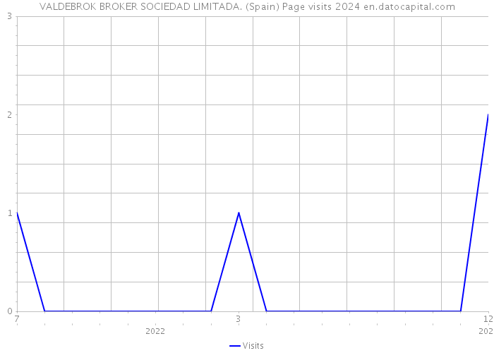 VALDEBROK BROKER SOCIEDAD LIMITADA. (Spain) Page visits 2024 
