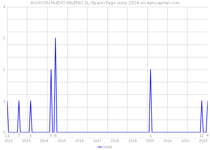 AUXICON NUEVO MILENIO SL (Spain) Page visits 2024 