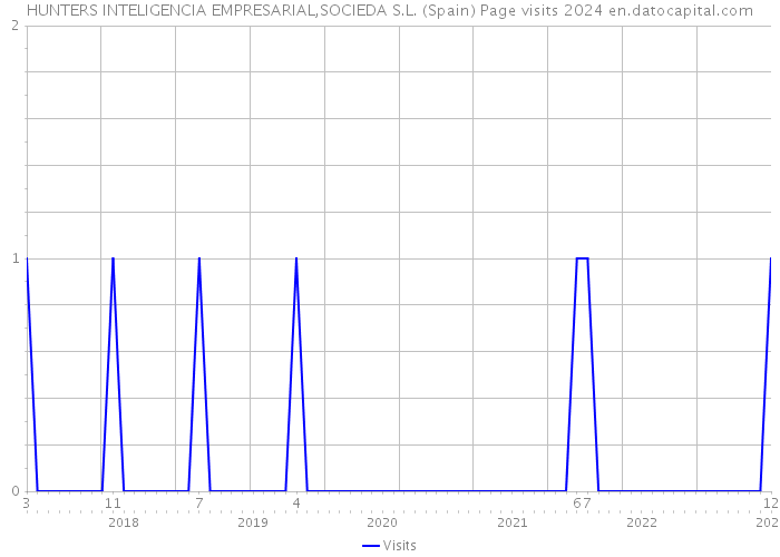HUNTERS INTELIGENCIA EMPRESARIAL,SOCIEDA S.L. (Spain) Page visits 2024 