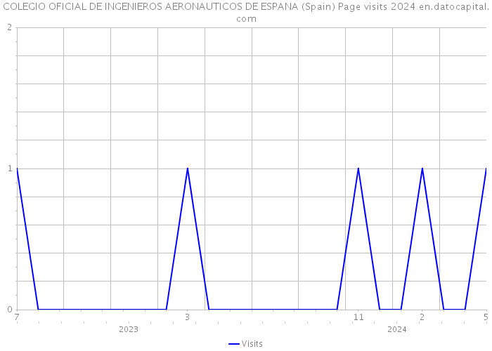 COLEGIO OFICIAL DE INGENIEROS AERONAUTICOS DE ESPANA (Spain) Page visits 2024 