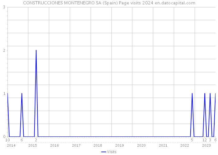 CONSTRUCCIONES MONTENEGRO SA (Spain) Page visits 2024 