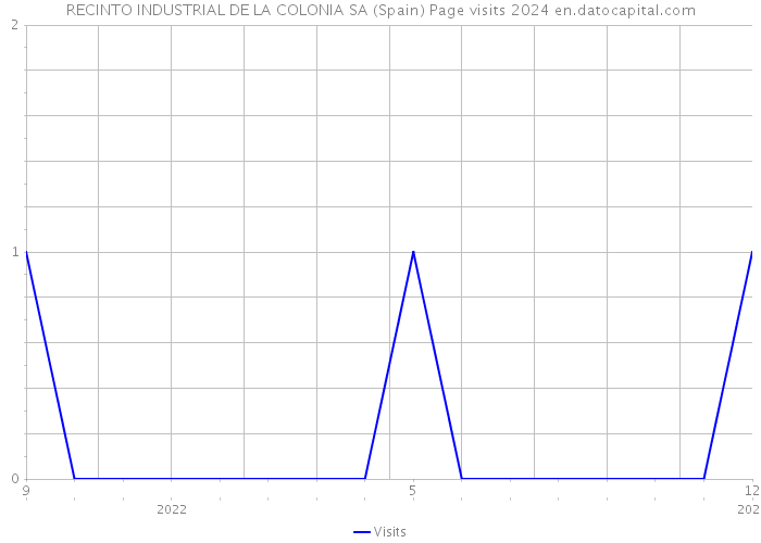 RECINTO INDUSTRIAL DE LA COLONIA SA (Spain) Page visits 2024 