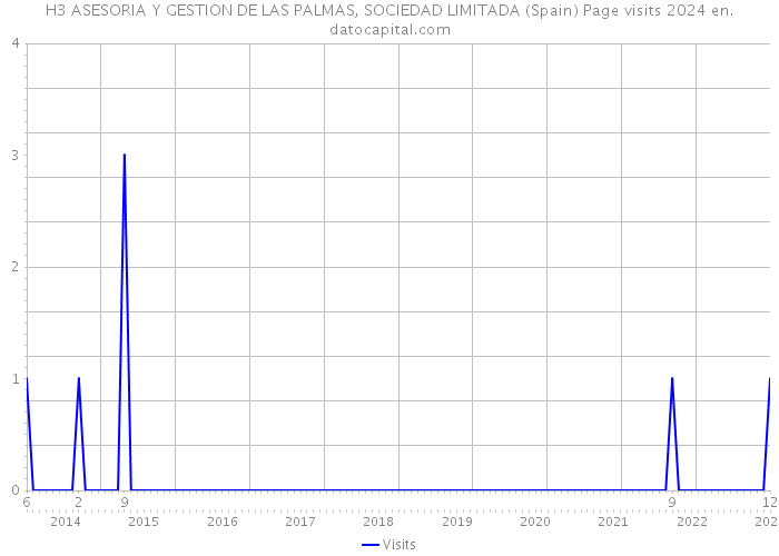 H3 ASESORIA Y GESTION DE LAS PALMAS, SOCIEDAD LIMITADA (Spain) Page visits 2024 