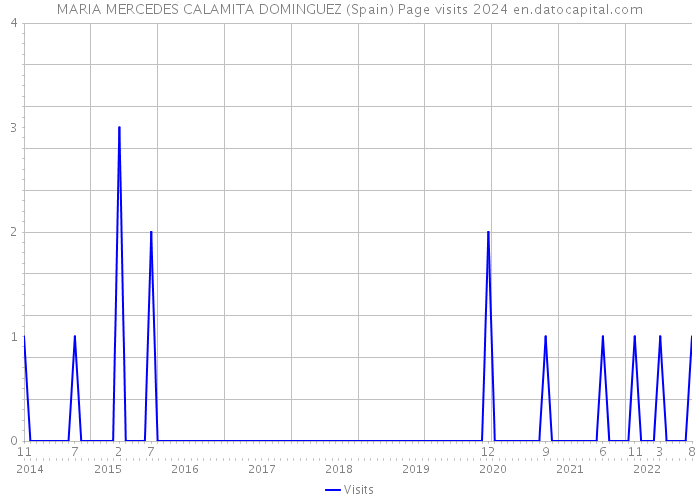 MARIA MERCEDES CALAMITA DOMINGUEZ (Spain) Page visits 2024 