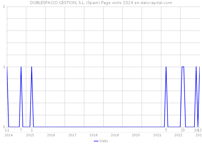 DOBLESPACIO GESTION, S.L. (Spain) Page visits 2024 