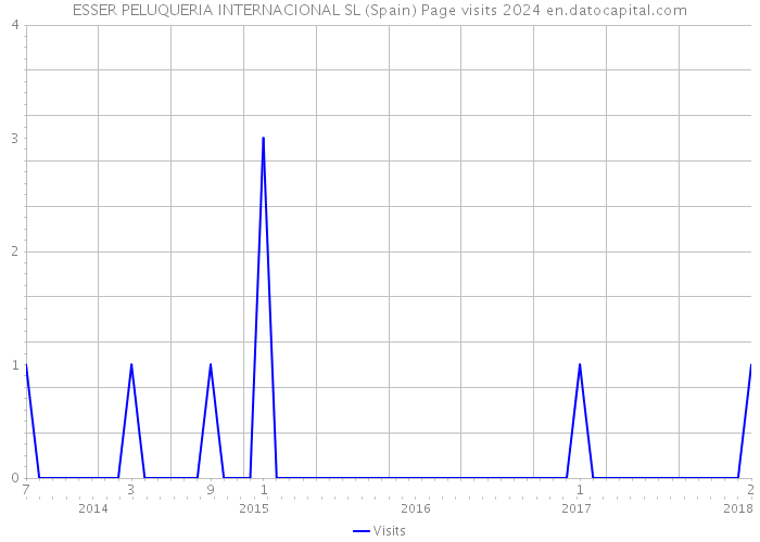 ESSER PELUQUERIA INTERNACIONAL SL (Spain) Page visits 2024 