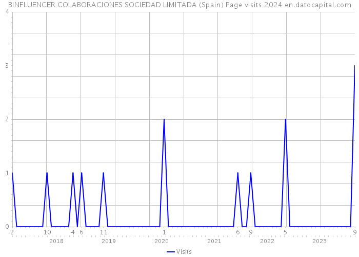 BINFLUENCER COLABORACIONES SOCIEDAD LIMITADA (Spain) Page visits 2024 