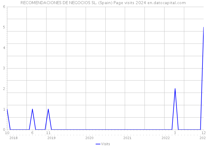 RECOMENDACIONES DE NEGOCIOS SL. (Spain) Page visits 2024 