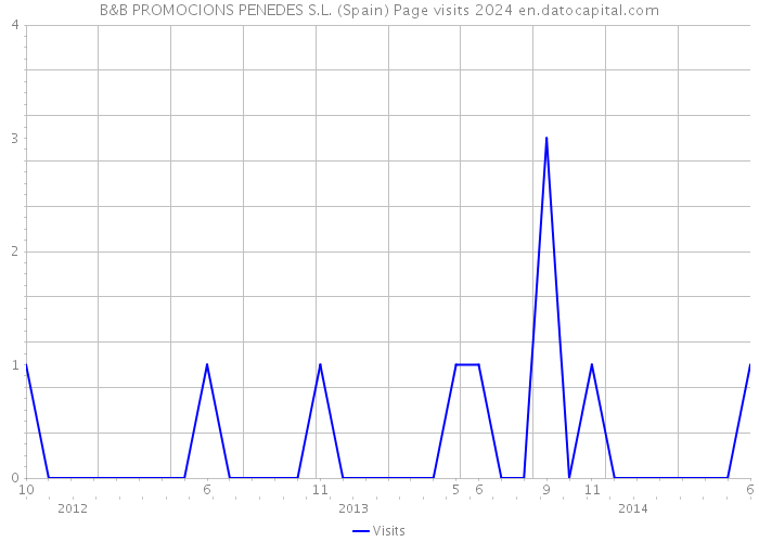 B&B PROMOCIONS PENEDES S.L. (Spain) Page visits 2024 